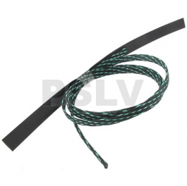 Q-HS-0013 Quantum Servo Braid 1m with 240mm Blk/Green heat shrink OD7mm   